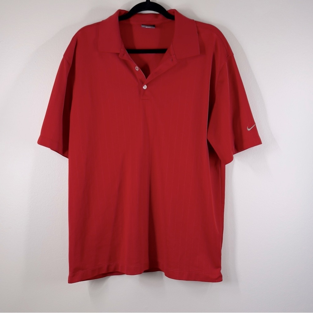 NIKE Men’s Size L Red Golf Polo Shirt